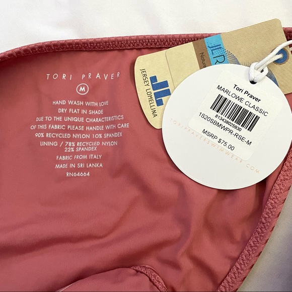 Tori Praver Ribbed Rose Bikini Set, Kaye Top & Marlowe Bottom, NWT - Picture 10 of 15